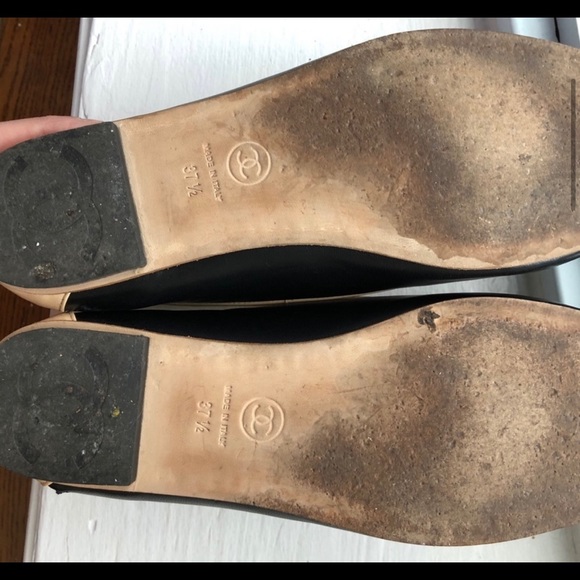 Authentic Chanel Interlocking CC Loafers - Picture 6 of 8